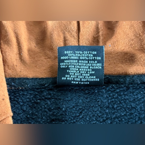 Colosseum Black and Burnt Orange Texas Longhorn Hoodie (L) - Picture 6 of 7